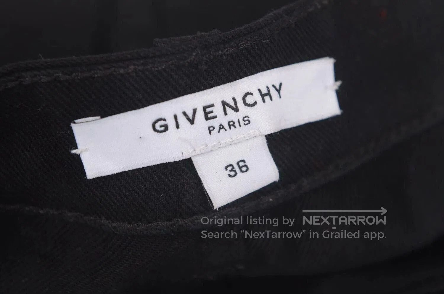 Givenchy Givenchy Gray Leather Panel Straight Jeans 36. Size US 36 / EU 52 - 4 Thumbnail