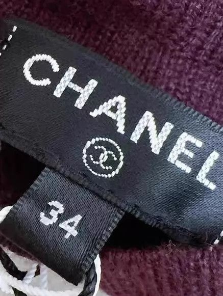 Chanel Chanel Burgundy rolled edge knitted cashmere suspenders Size XXS / US 00 / IT 34 - 5 Thumbnail