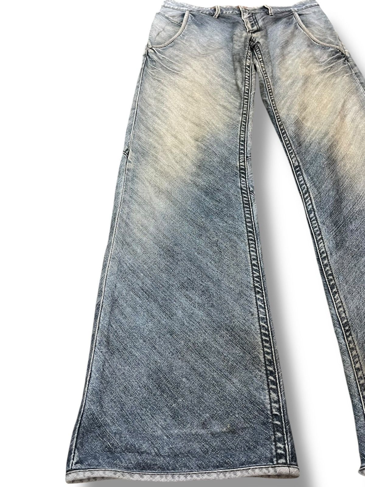 14th Addiction Vintage Ermenegildo Zegna by Zegna Gaded Grunge Denim Size US 31 - 3 Thumbnail