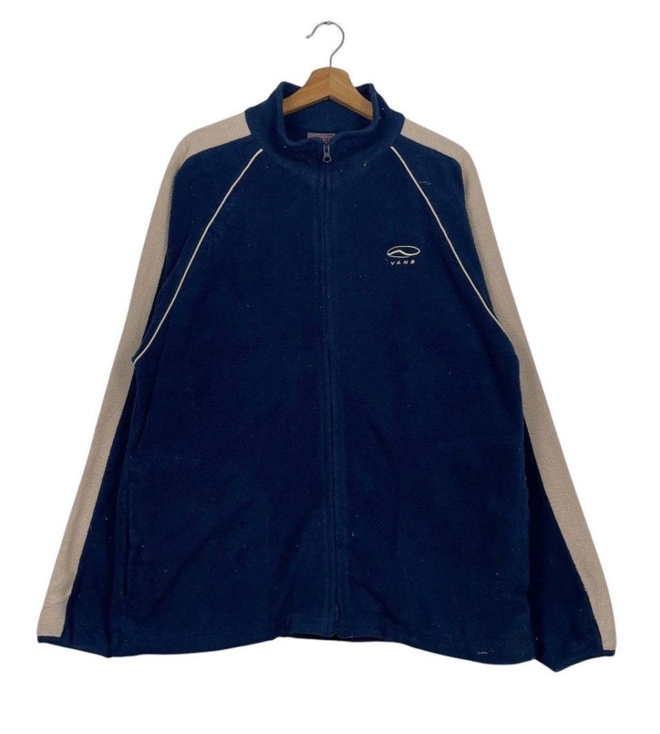 Japanese Brand 💥90s VANS SKATEBOARD FLEECE ZIPPER JACKET NAVY BLUE Size US M / EU 48-50 / 2 - 1 Thumbnail