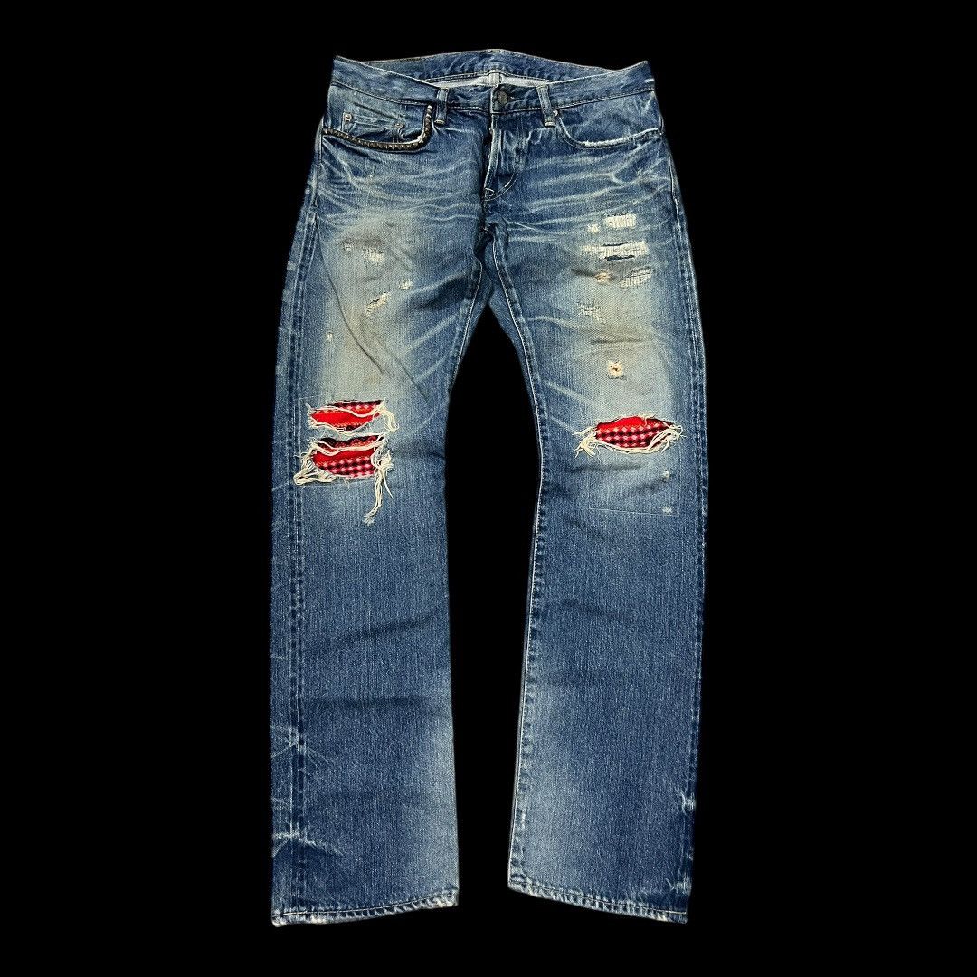 Hysteric Glamour × Japanese Brand HYSTERIC GLAMOUR SELVEDGE JAPANESE BRAND DISTRESSED DENIM Size US 34 / EU 50 - 1 Thumbnail