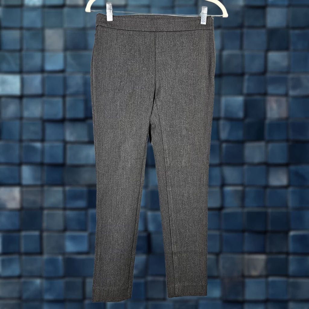 Ann Taylor Ann Taylor Dress Pants Womens 0P Gray Mid Rise Skinny Polyester Viscose Elastane Pants Women Size 25" / US 0 / IT 36 - 1 Thumbnail
