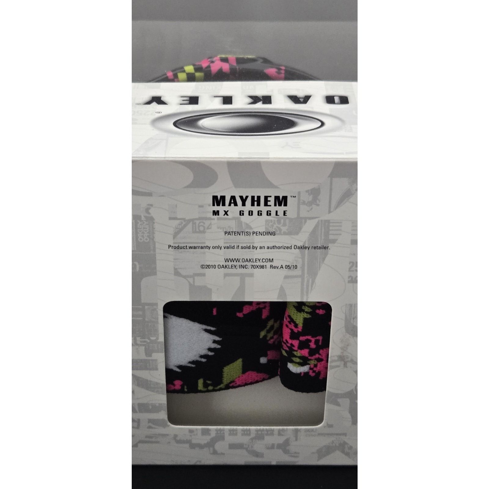 Oakley NEW Vintage Oakley Shattered Mayhem MX Anti Iridium Goggles Size 32 - 12 Thumbnail