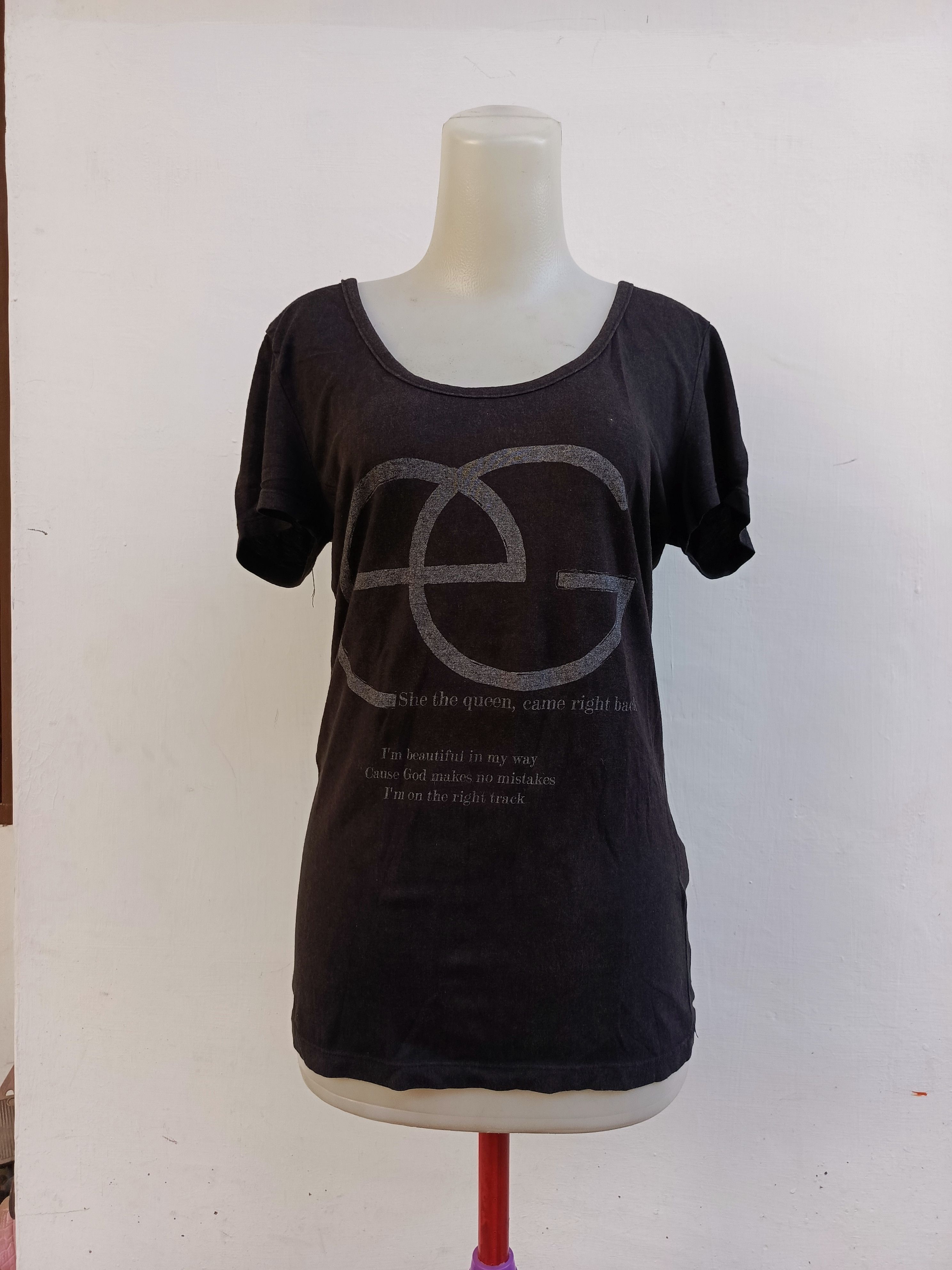 Japanese Brand Egoist Black Logo T-Shirt Simple Japanese Casual Tee Size M / US 6-8 / IT 42-44 - 1 Thumbnail