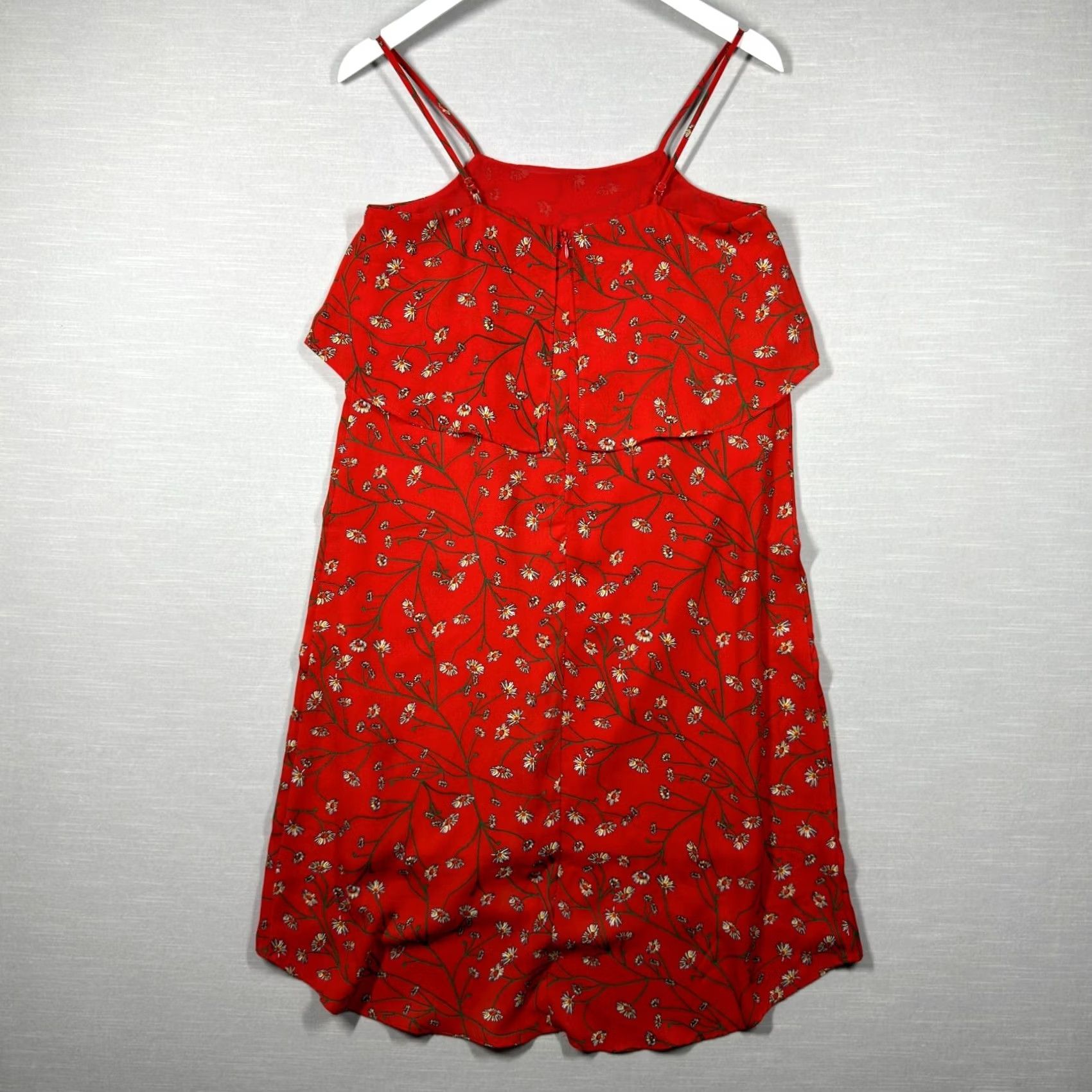 Vintage Tabitha Webb Dress Womens Red Midi Flowy Layered Floral Cottage Romantic Sundress 0 Size XS / US 0-2 / IT 36-38 - 2 Thumbnail