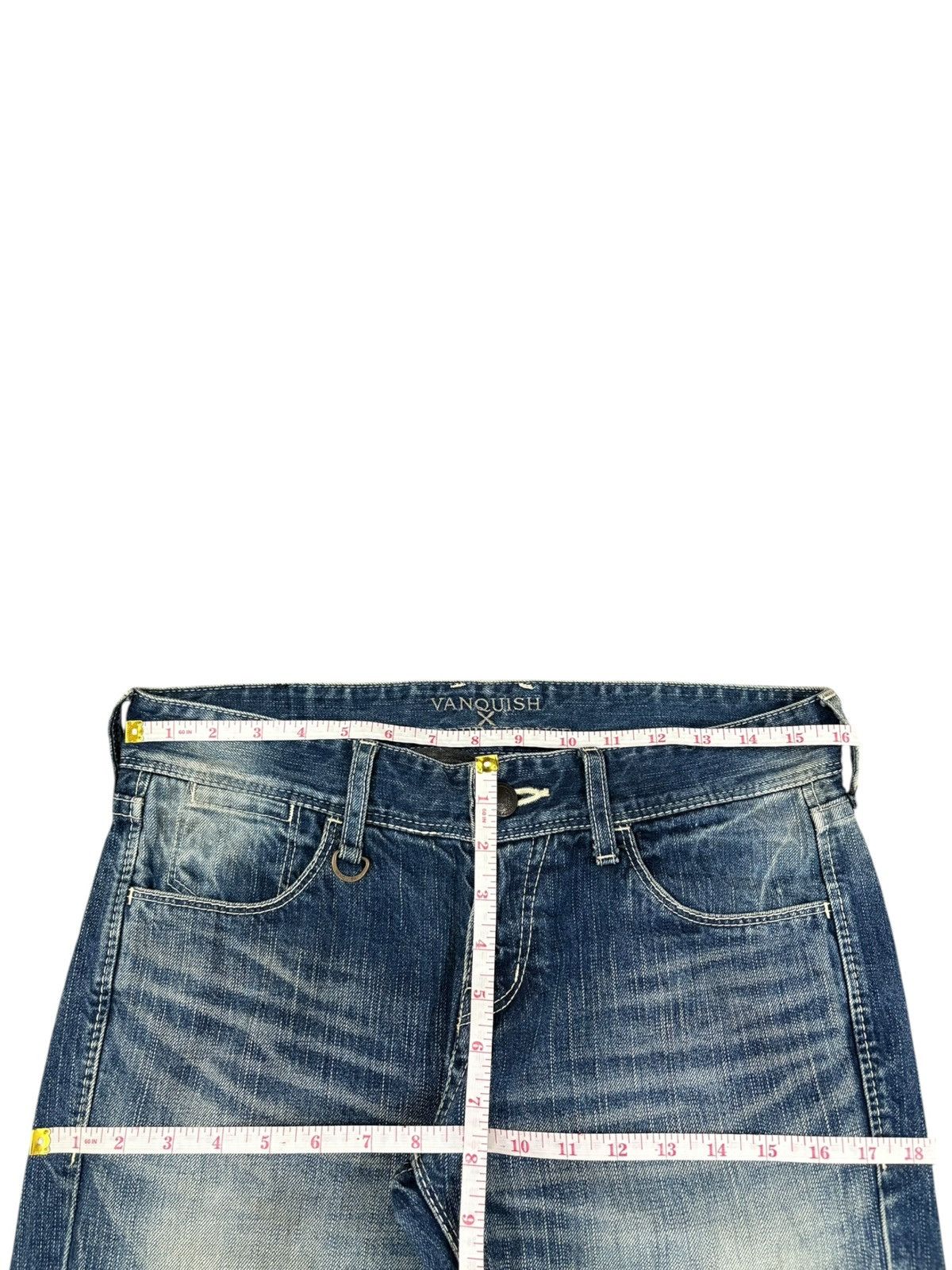 Japanese Brand Vintage Vanquish X Murder Licence Mud Faded Wash Jeans Size US 32 / EU 48 - 9 Thumbnail