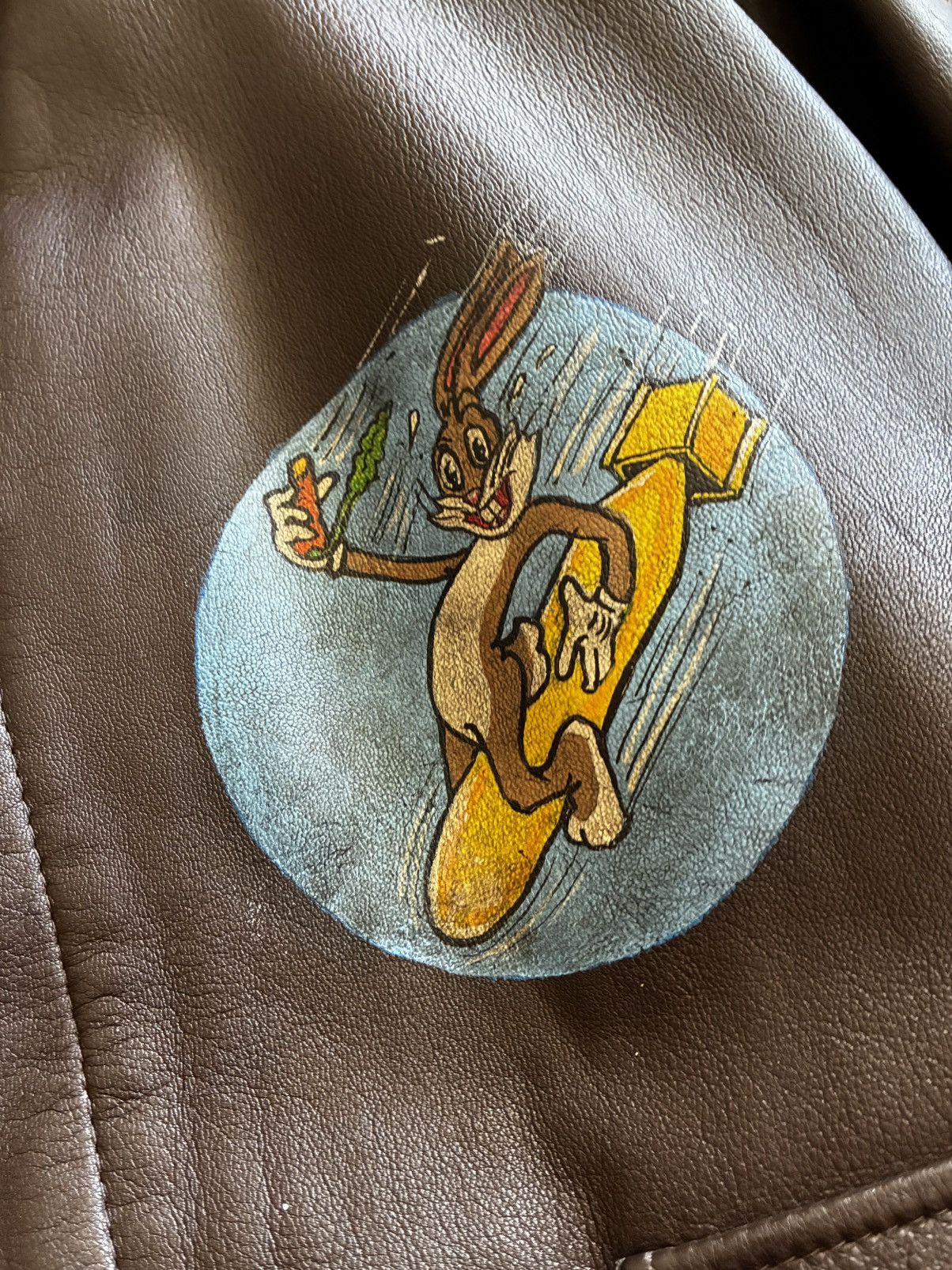 Other A-2 Flight Jacket WW2 leather hand painted Size US L / EU 52-54 / 3 - 9 Thumbnail