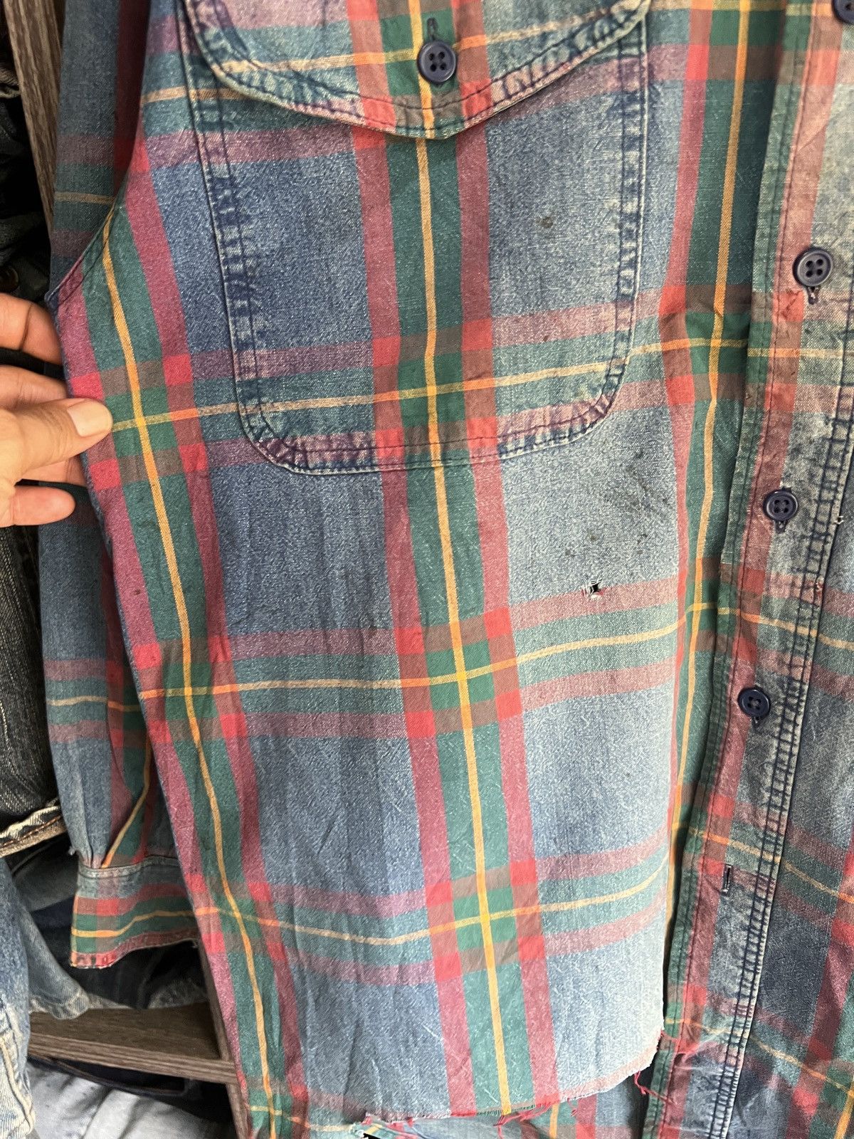 Lee 🔥Distressed Vintage Lee Made in Usa Flannel Size US M / EU 48-50 / 2 - 6 Thumbnail