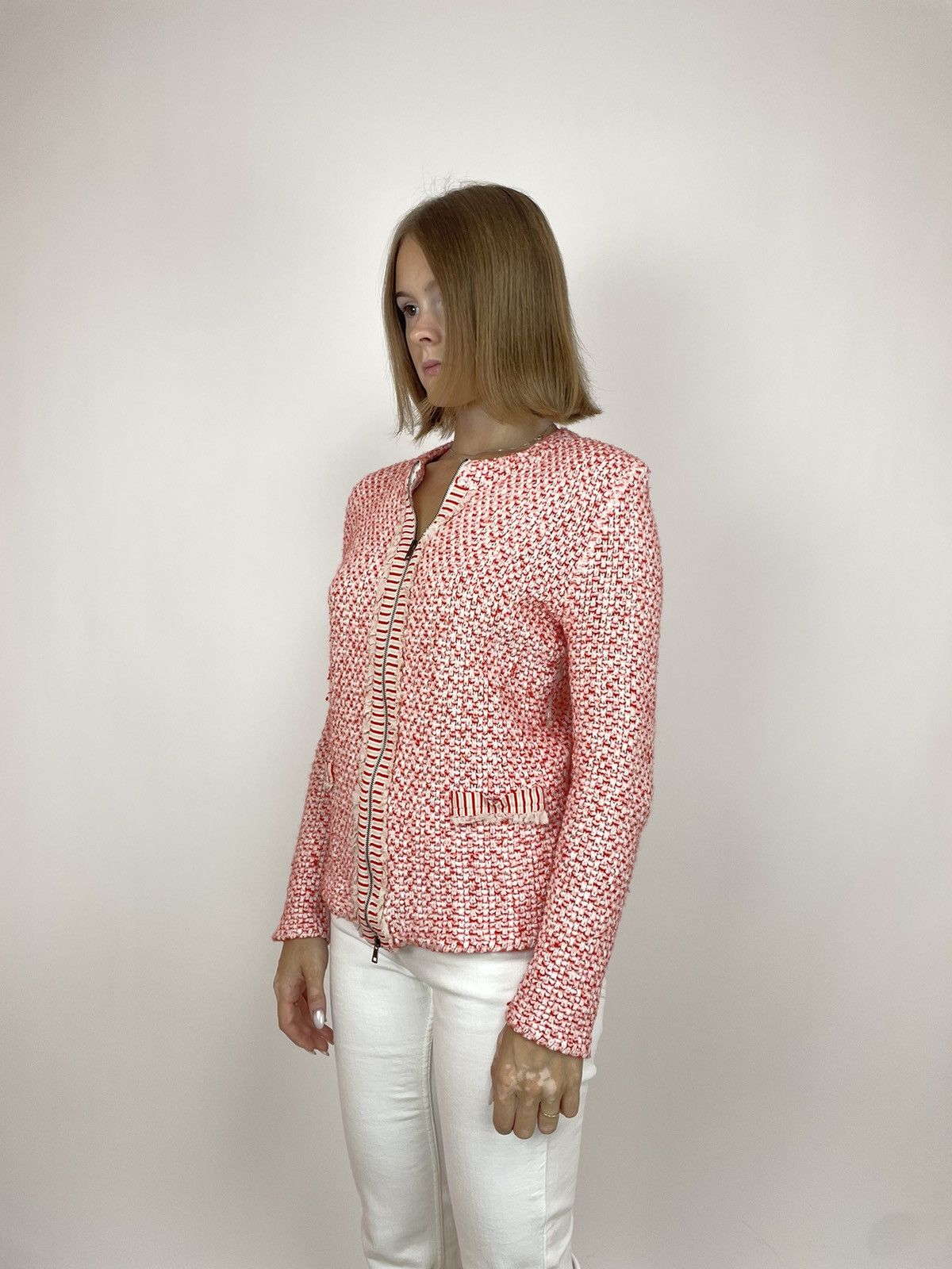 Designer MARC CAIN Knit Blazer full zip Womens size 6 Size M / US 6-8 / IT 42-44 - 4 Thumbnail