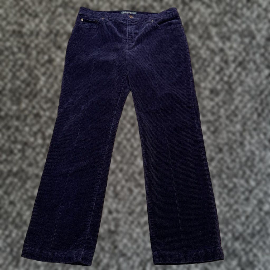 Ralph Lauren Lauren Ralph Lauren Jeans Straight 12 Womens Navy Blue Denim 5-Pocket Stretch Classic Modern Belt Loops Size 34" / US 12 / IT 48 - 1 Thumbnail