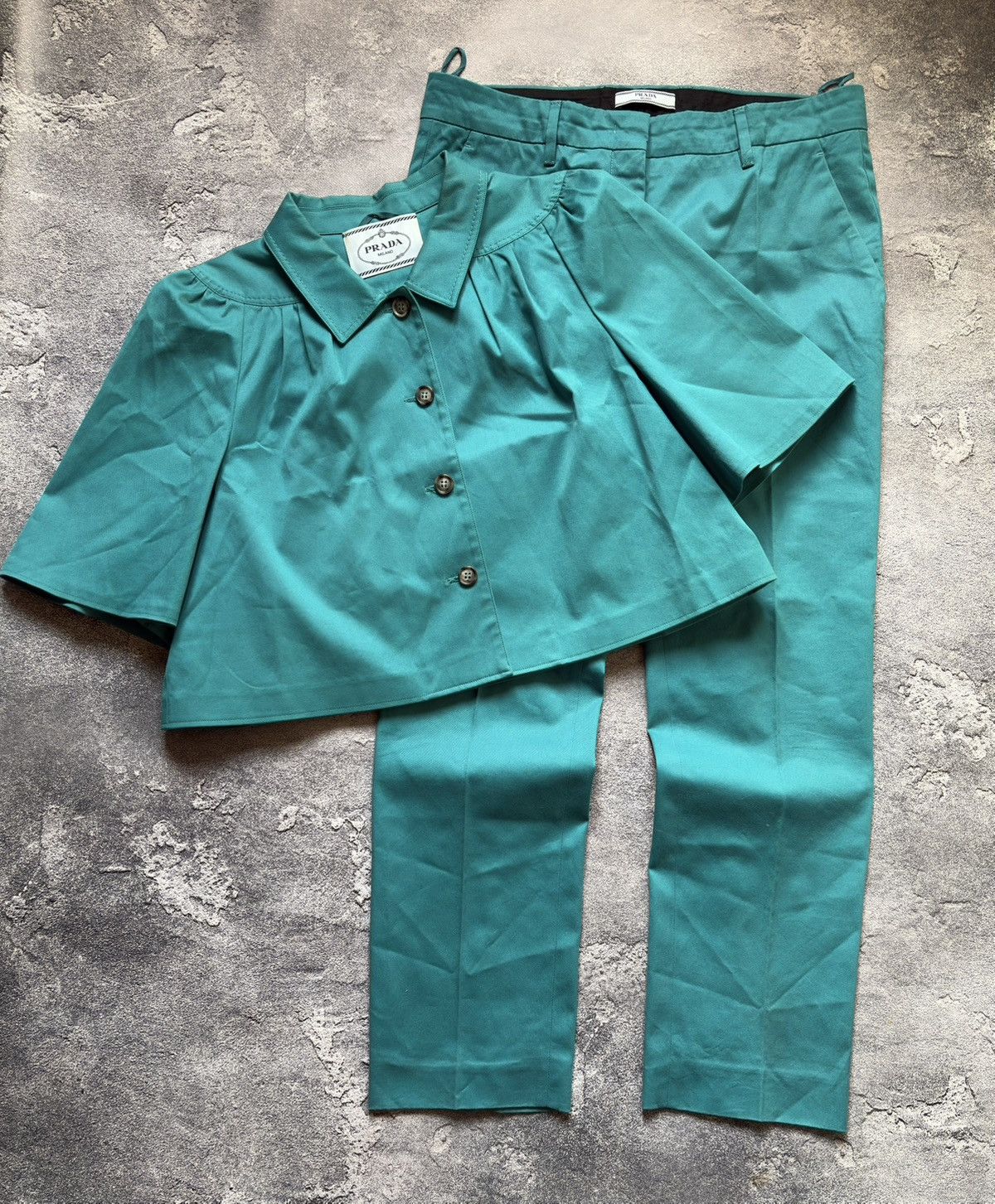 Prada Vintage Prada Jacket Pants And Skirt Luxury Suit Set Rare Size M / US 6-8 / IT 42-44 - 2 Thumbnail