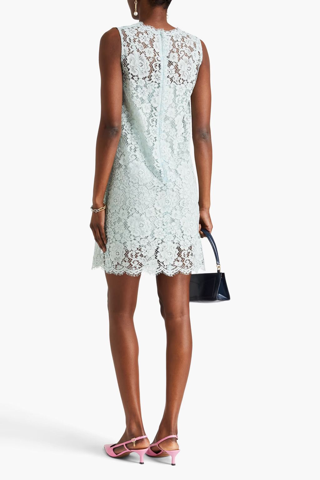 Dolce & Gabbana o1y0825 Mini Dress in Light Green Size M / US 6-8 / IT 42-44 - 3 Thumbnail