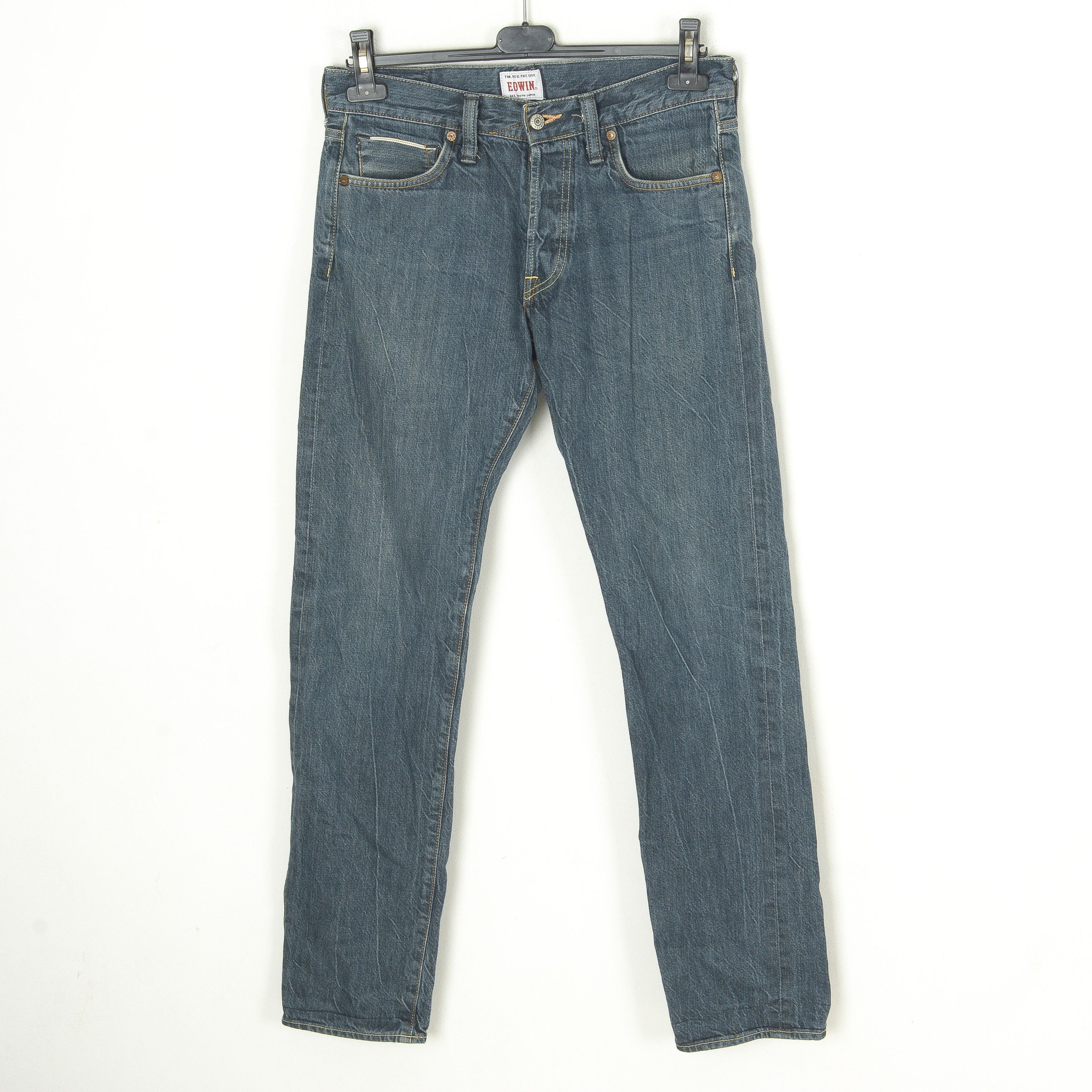 image of Edwin Ed-67 White Selvedge Jeans W30 L32 Japanese Straight Regular in Blue, Men's