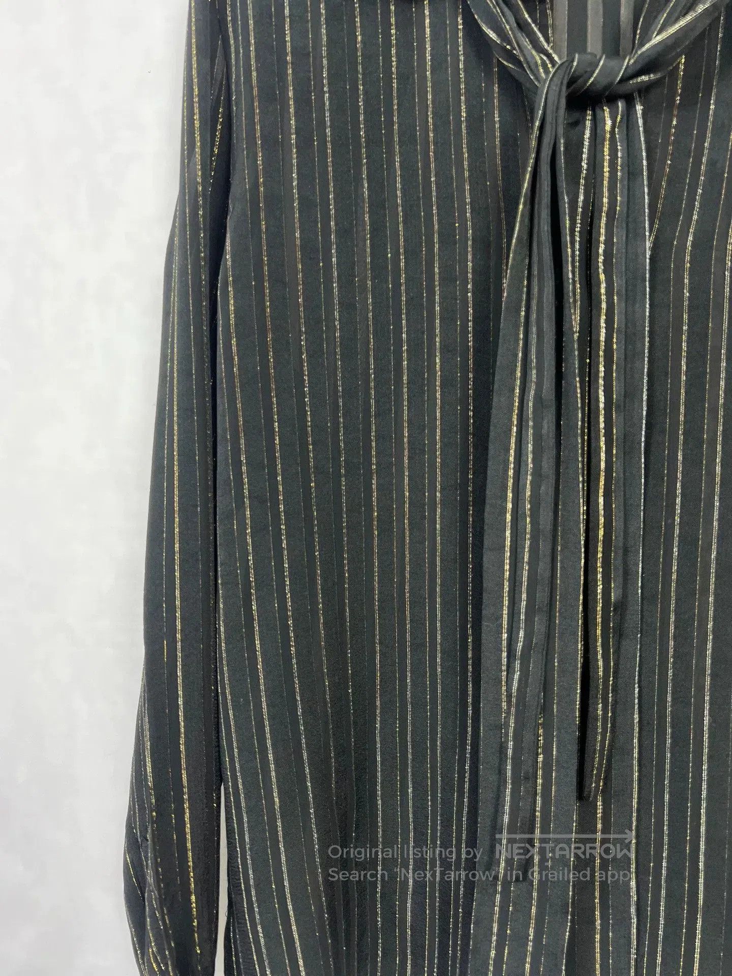 Saint Laurent Paris Saint Laurent Black Gold Stripe Shirt. Size US S / EU 44-46 / 1 - 4 Thumbnail