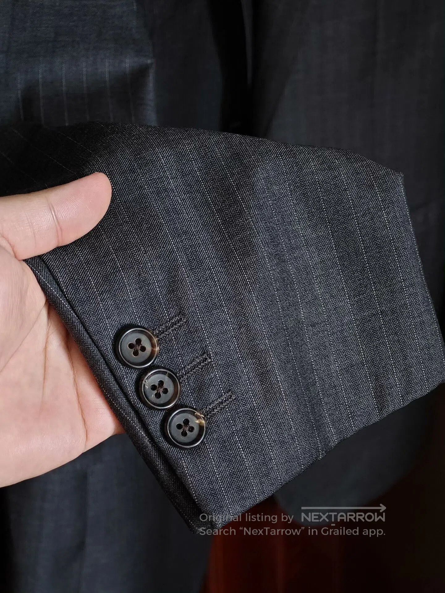 Loro Piana Loro Piana Gray Stripe Wool Blazer. Size US M / EU 48-50 / 2 - 4 Thumbnail