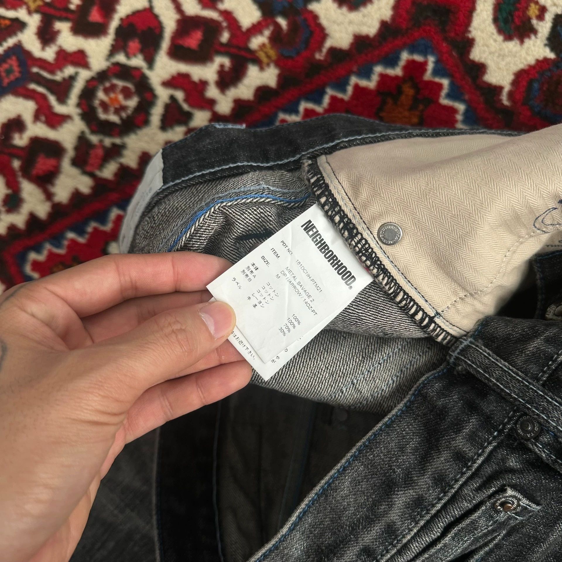 Neighborhood NEIGHBORHOOD 18SS METAL Jeans dp narrow M black Size US 33 - 7 Thumbnail