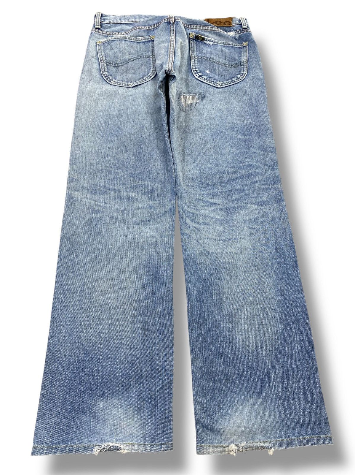 Lee Lee Riders blue denim jeans with a relaxed fix distressed Size US 32 / EU 48 - 3 Thumbnail