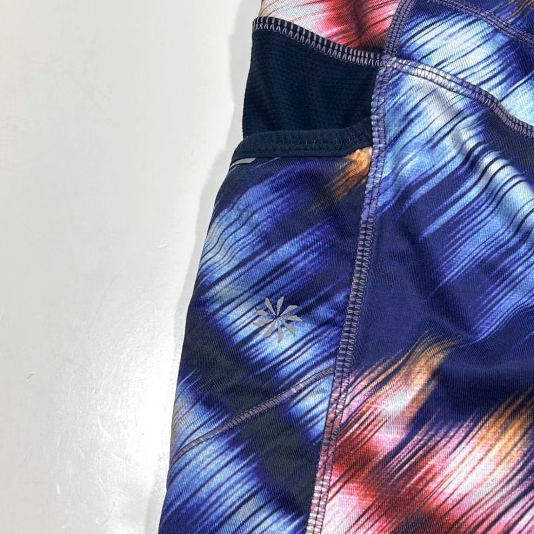 Athleta Athleta Capri Leggings Womens Small Multicolor Tie Dye Athletic Size 28" / US 6 / IT 42 - 3 Thumbnail