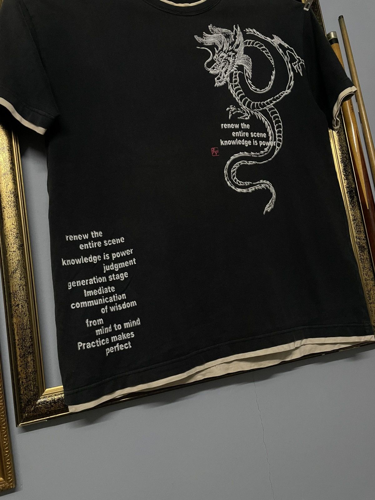 Designer × Japanese Brand × Vintage Vintage 90s Japan Designer Practical Entire Scene Dragon Tee Size US M / EU 48-50 / 2 - 4 Thumbnail