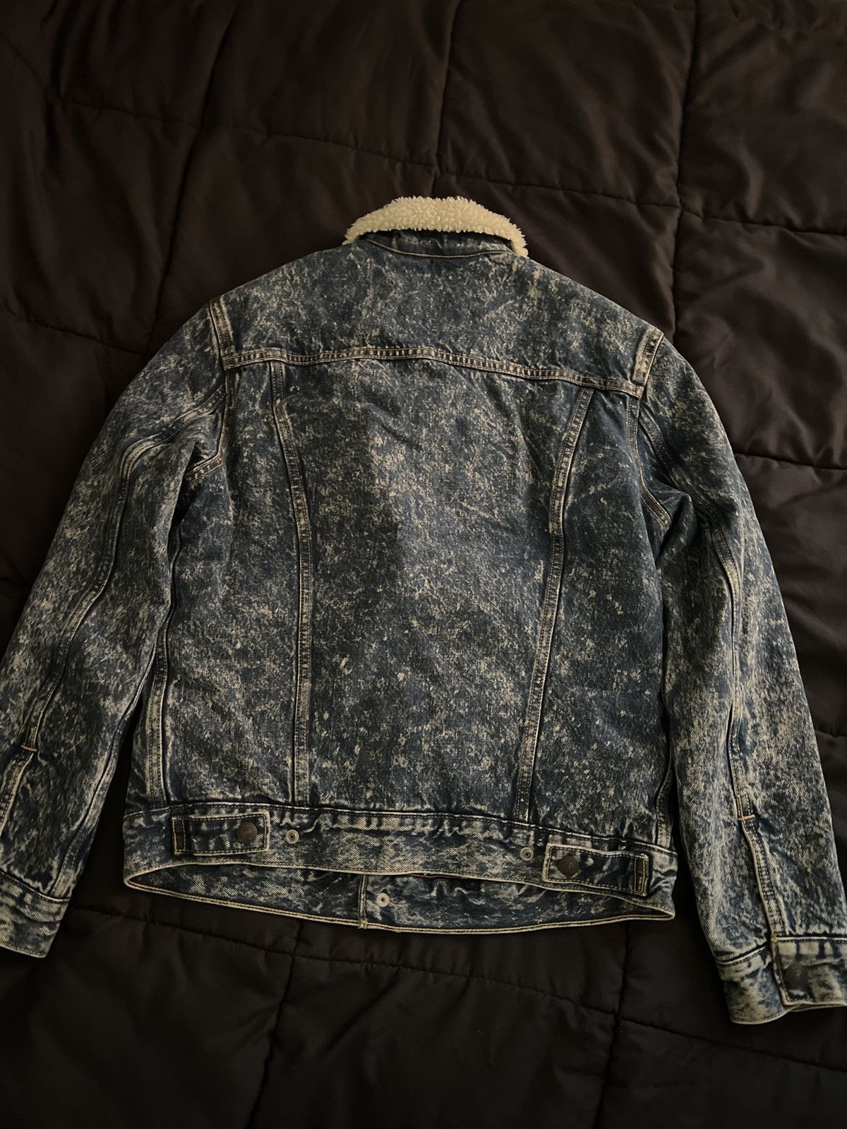 Levi's Levis’s Acid Washed Sherpa Lined Denim Jacket Size US S / EU 44-46 / 1 - 5 Thumbnail
