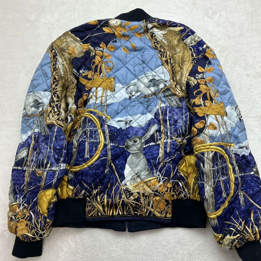 Hermes hermes reversible silk ma-1 flight jacket Size US L / EU 52-54 / 3 - 3 Thumbnail