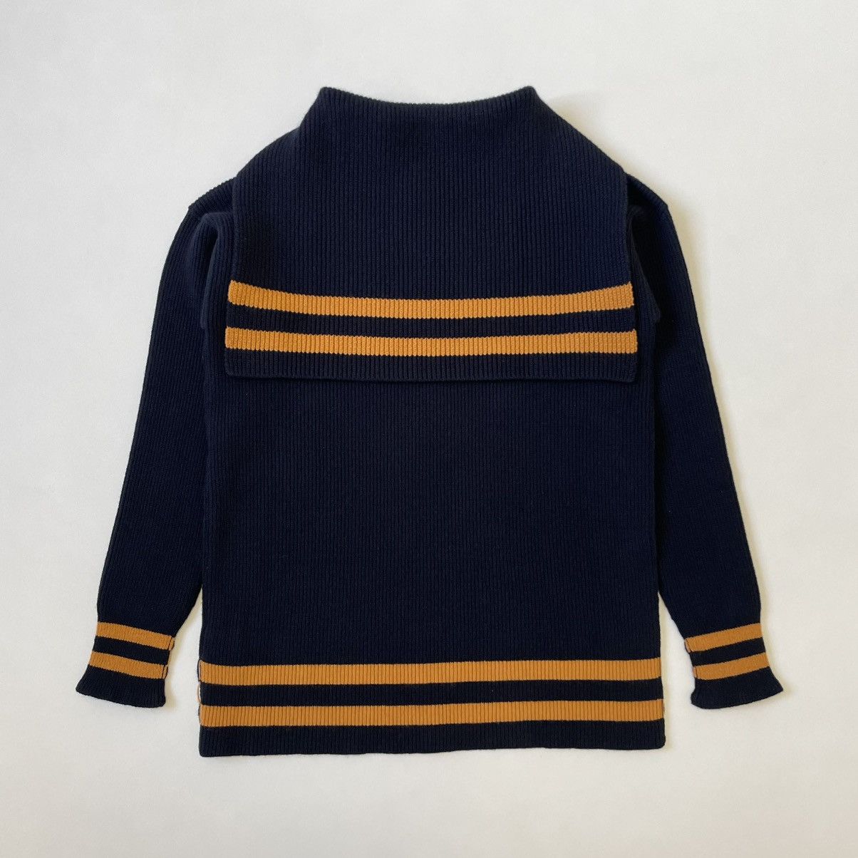 Maison Margiela A/W 21 ‘Sailor Collar’ Ribbed Knit Sweater Size US S / EU 44-46 / 1 - 13 Thumbnail