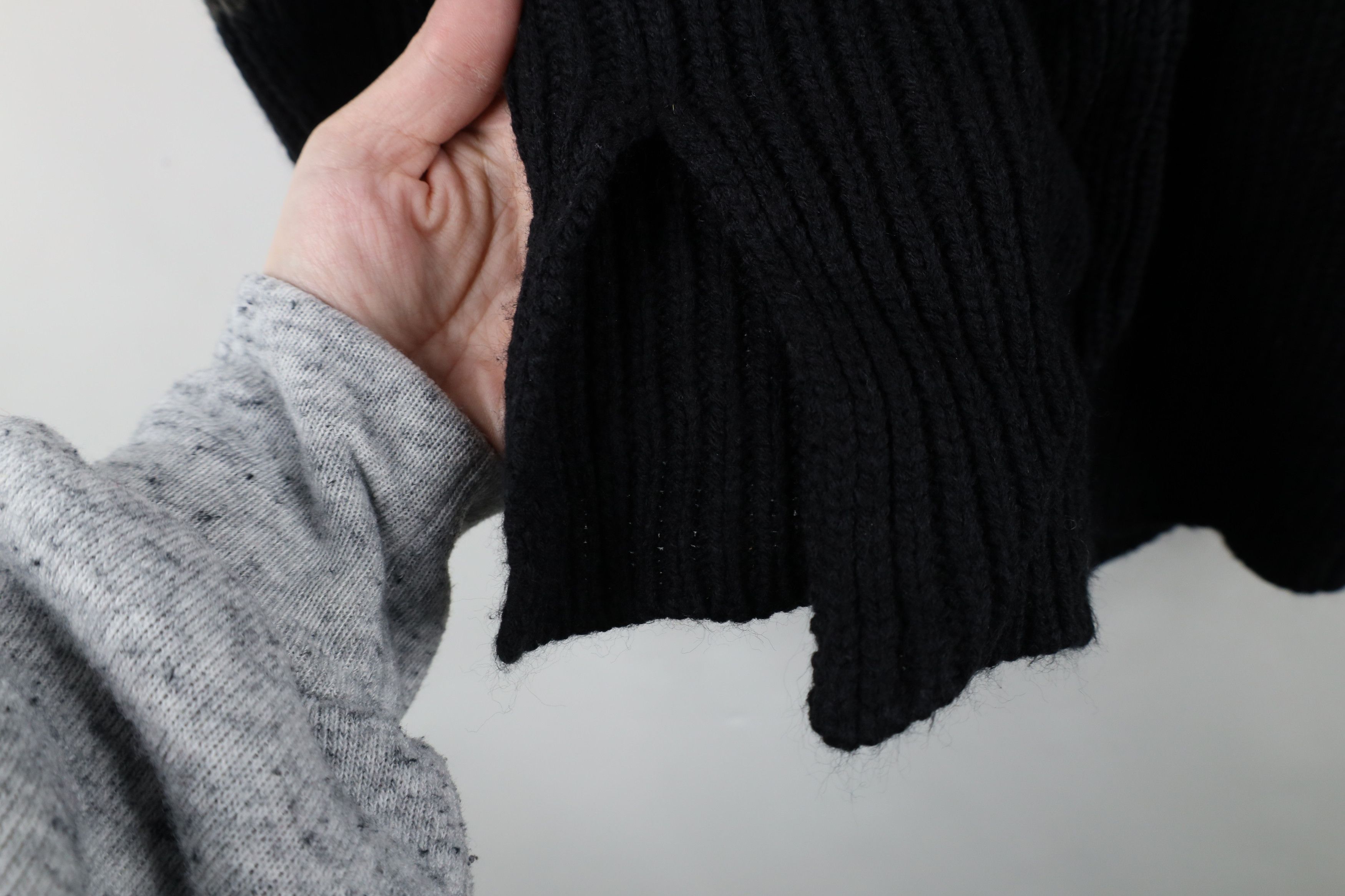 Vintage Vintage 90s Streetwear Block Ribbed Knit Turtleneck Sweater Size L / US 10 / IT 46 - 8 Thumbnail