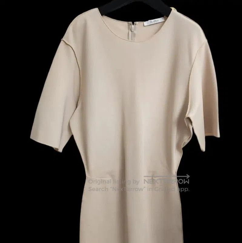 Max Mara MaxMara Khaki Midi Dress for Women . Size XS / US 0-2 / IT 36-38 - 3 Thumbnail