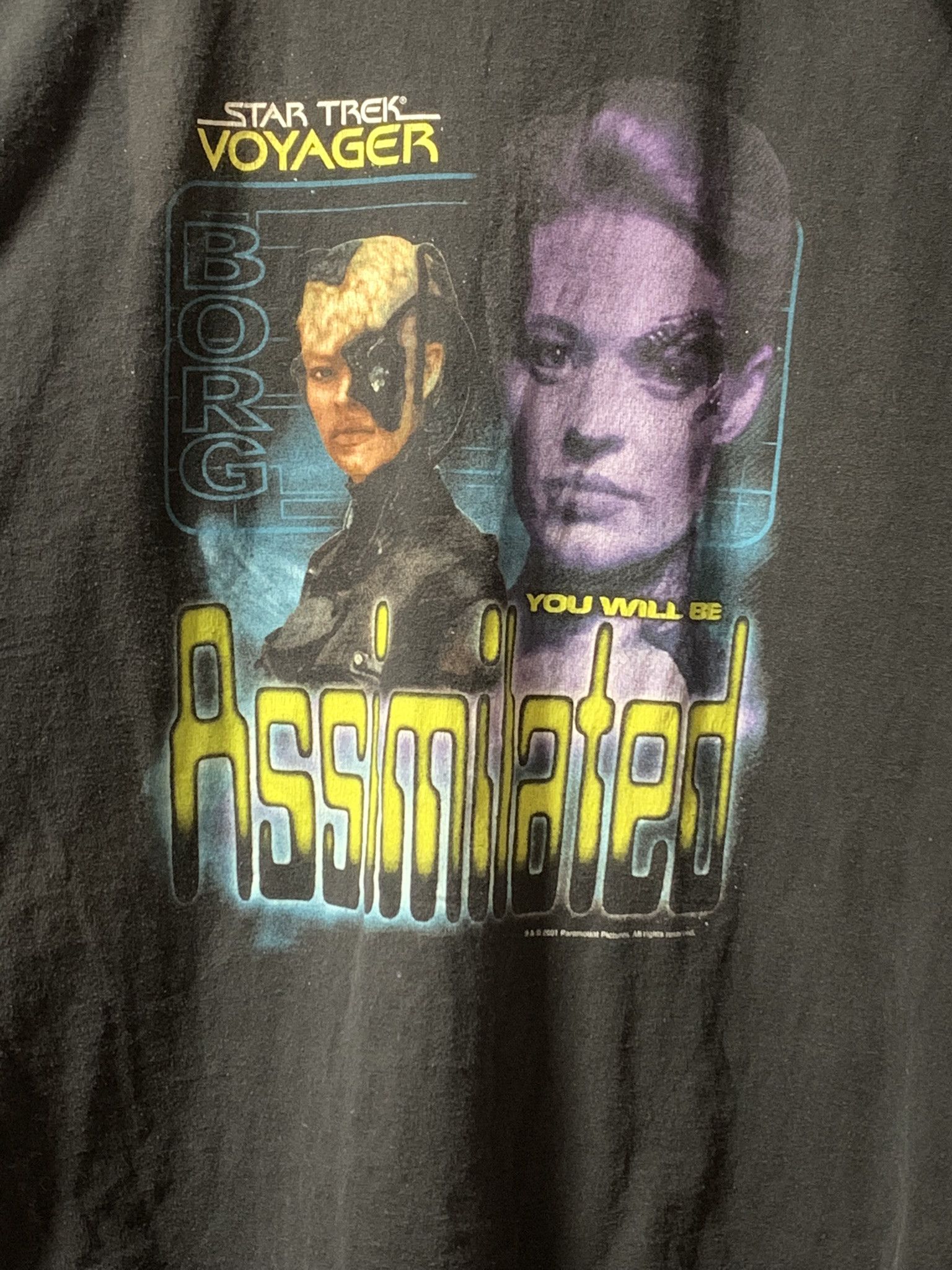 Fruit Of The Loom Vintage Star Trek Voyager 2001 Merch T Shirt Size US L / EU 52-54 / 3 - 6 Thumbnail