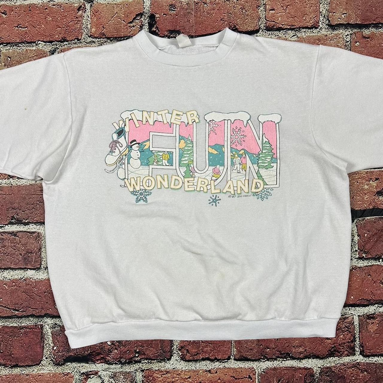 Vintage Vintage 1987 Zoo Crew Sweatshirt 80s Winter Wonderland Fun Size L / US 10 / IT 46 - 2 Thumbnail