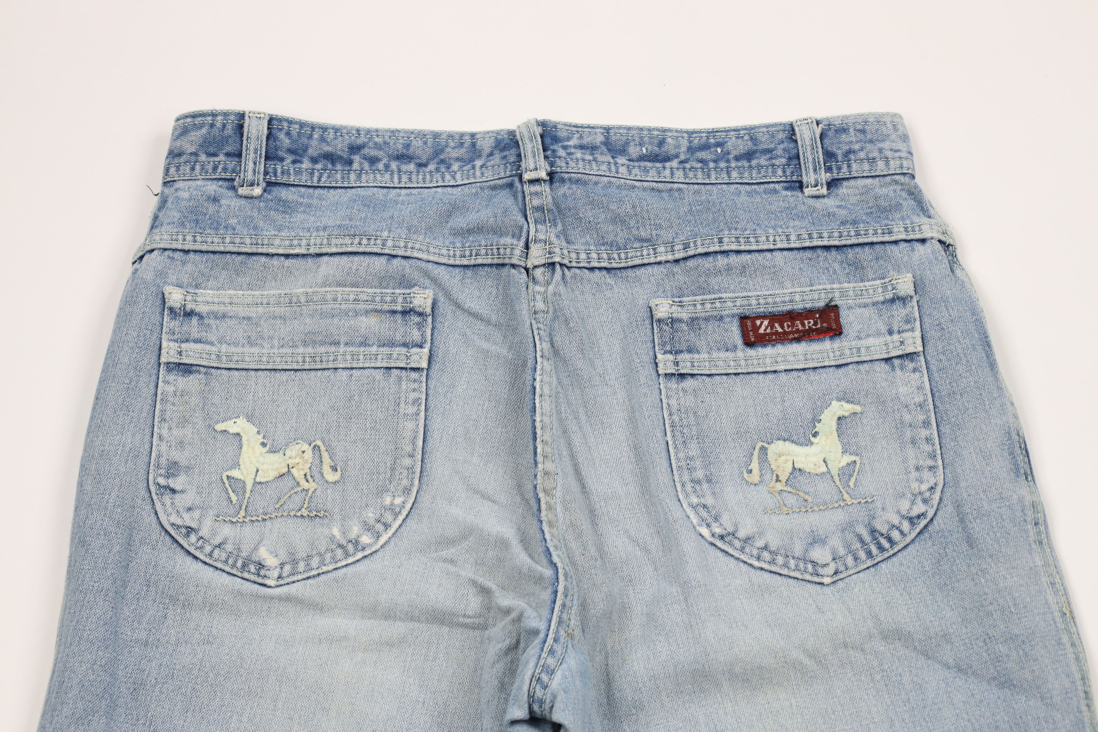 Vintage Vintage 70s Streetwear Wide Leg Flared Denim Jeans Blue Size US 32 / EU 48 - 12 Thumbnail