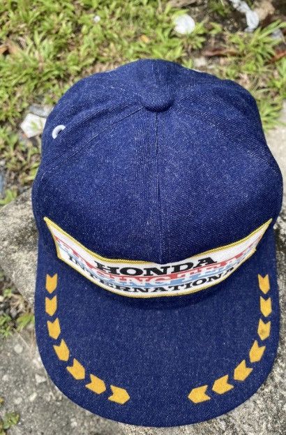 Honda Vintage 90s Honda Racing Team International Denim Hat Size ONE SIZE - 3 Thumbnail