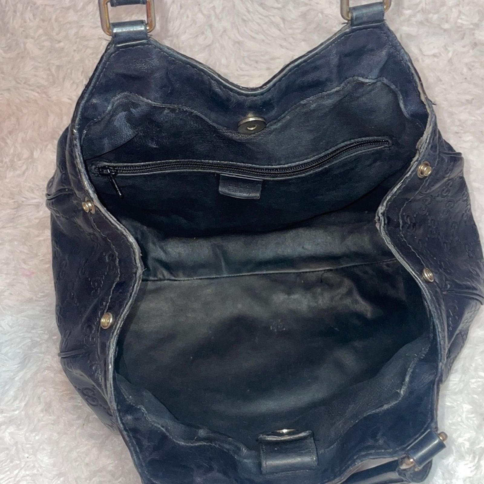 Gucci Gucci Sukey Guccissima GG Medium Tote Black 211944 Size ONE SIZE - 11 Thumbnail