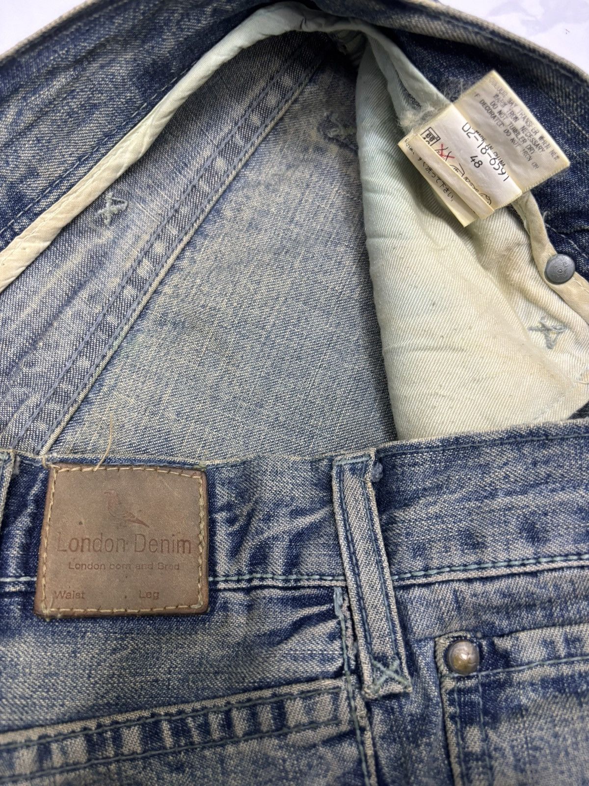 14th Addiction × If Six Was Nine × Kapital FLARE RUSTY LONDON DENIM MUD WASH FLARED JEANS Size US 31 - 10 Thumbnail