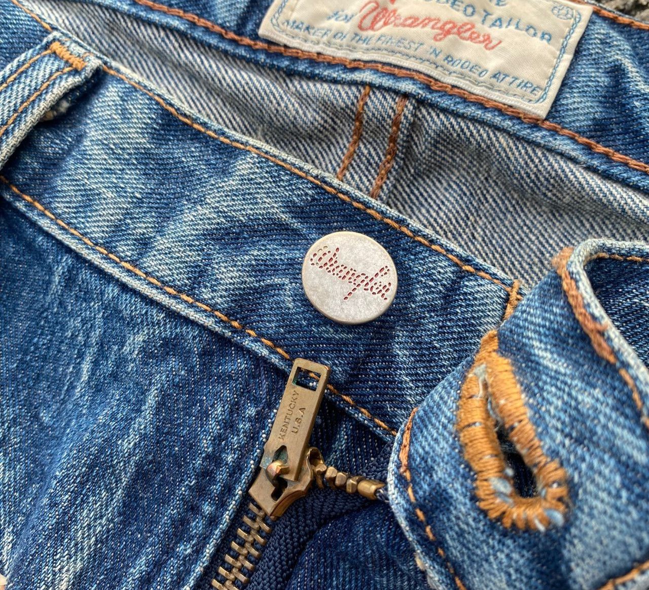 Wrangler Vintage 80s Wrangler Blue Bell Distressed Denim Size US 32 / EU 48 - 19 Thumbnail