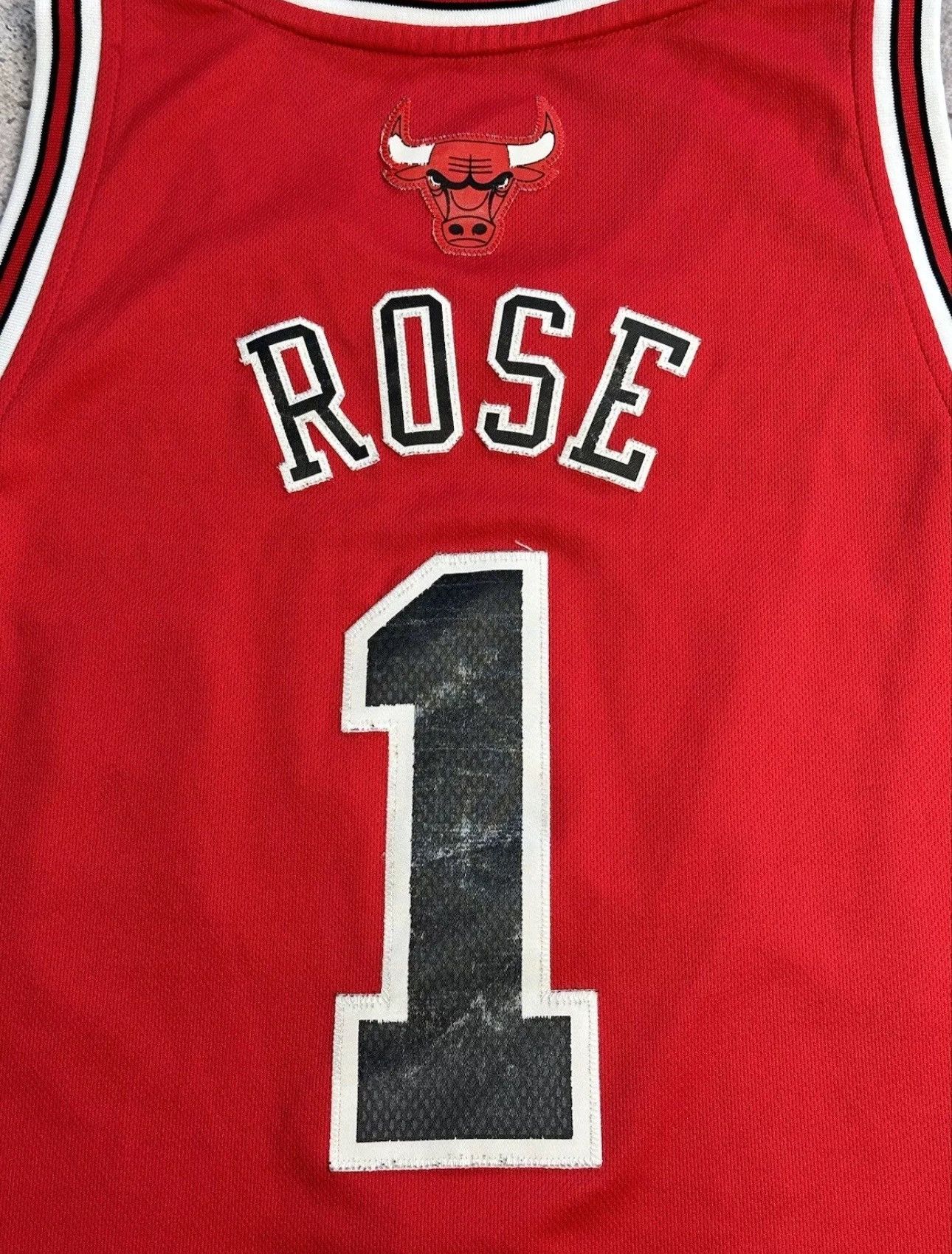 NBA × Vintage Vintage Adidas Chicago Bulls #1 Derrick Rose Jersey NBA Size US M / EU 48-50 / 2 - 6 Thumbnail