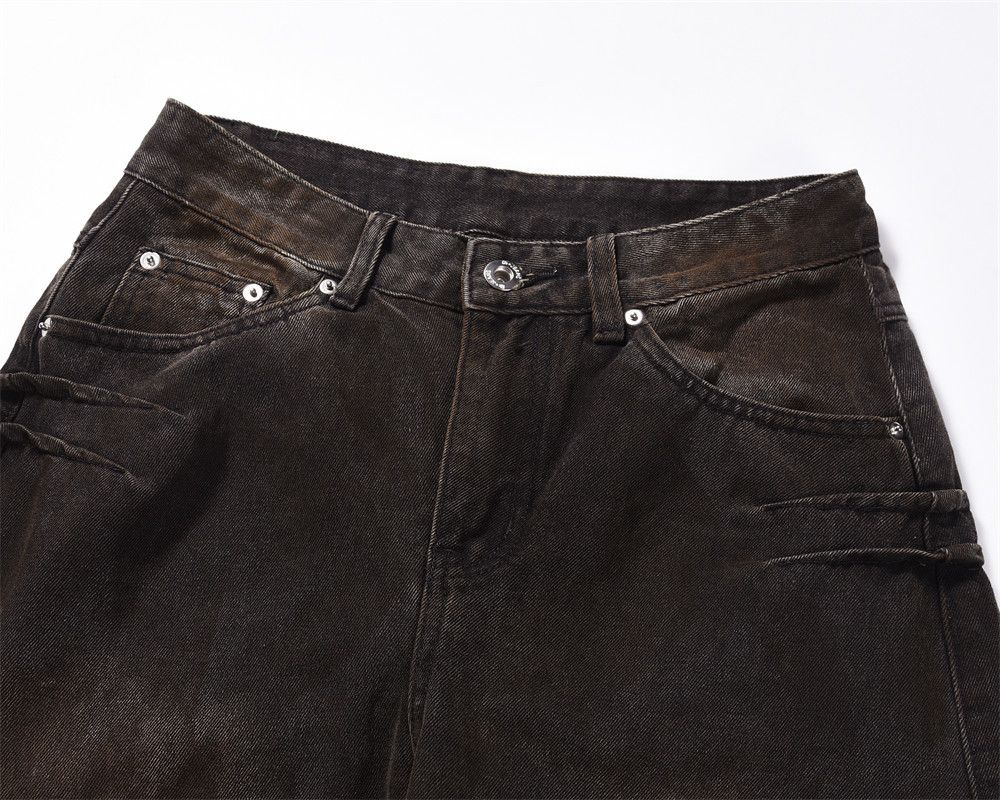 Japanese Brand × Vintage Rusty Worn Out Wrinkles Straight Loose Jeans Size US 34 / EU 50 - 5 Thumbnail