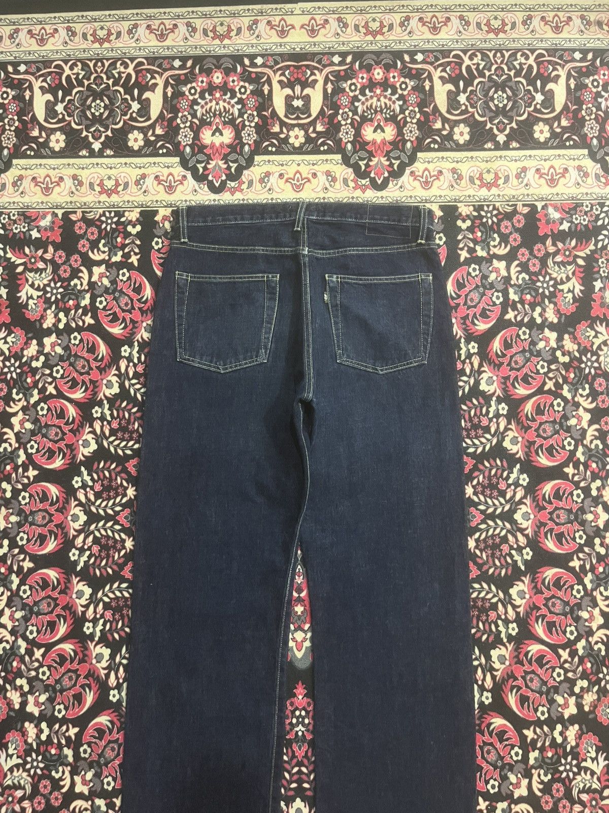 Vintage Vintage Octopus Army Indigo Wash Straight Leg Selvedge Jeans Size US 34 / EU 50 - 8 Thumbnail
