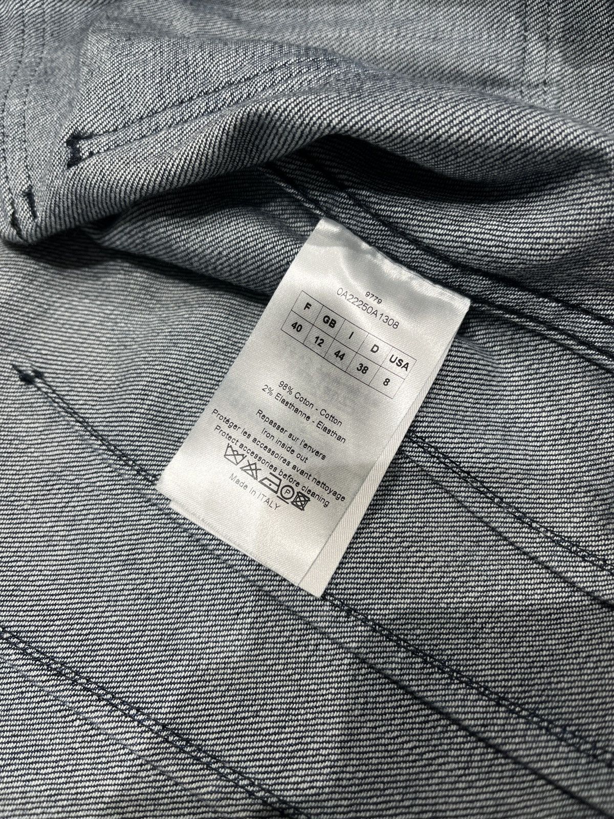 Dior Denim Blazer Waxed Jacket Size ONE SIZE - 9 Thumbnail