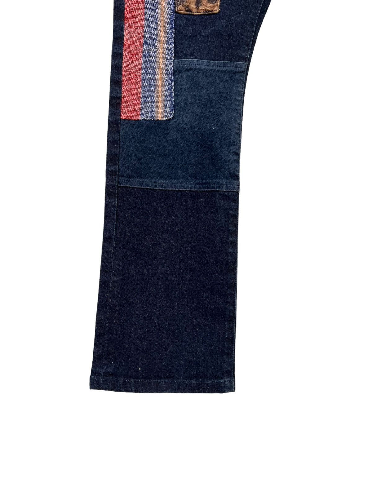 Indigo SPACELORZ Japan Boro Patchwork Indigo Blue Slim Denim Jeans Size US 32 / EU 48 - 10 Thumbnail