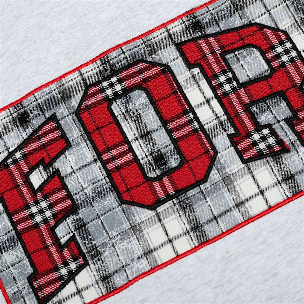 Vintage Casual loose plaid patch embroidered letter T-shirt y2k Size US M / EU 48-50 / 2 - 5 Thumbnail