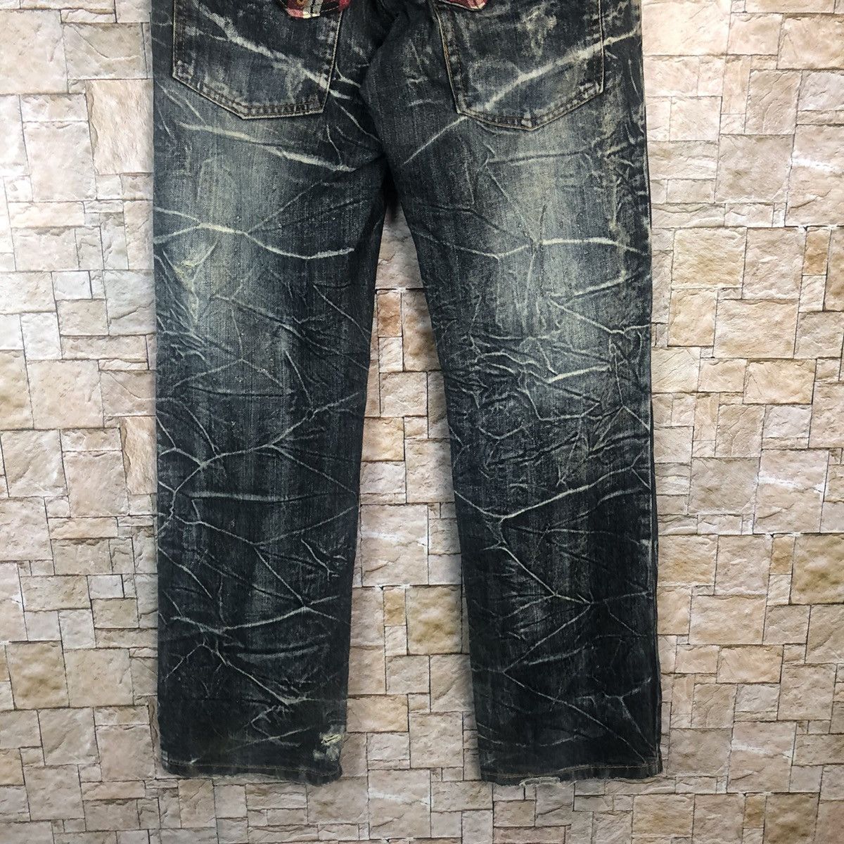 Japanese Brand Antful Double Waist Blue rare Denim Pants #A364 Size US 31 - 19 Thumbnail