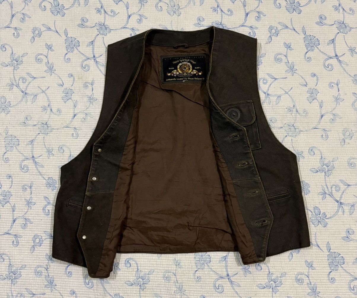 Vintage Metro Goldwyn Mayer Leather Vest Size US M / EU 48-50 / 2 - 4 Thumbnail