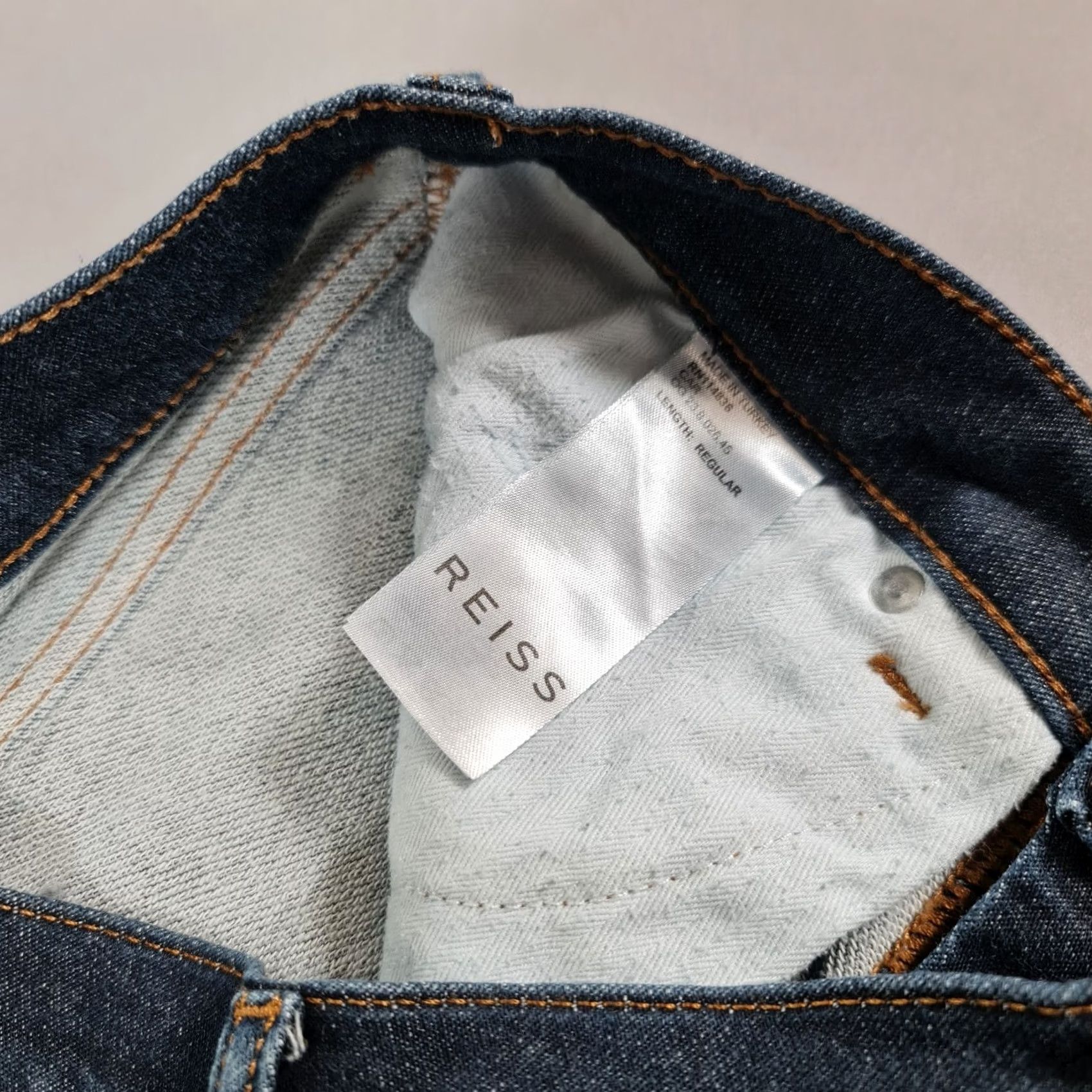 Reiss Reiss Jeans Blue W30 L31 Skinny Fit Stretch Denim Dark Wash Mens Jeans Size US 30 / EU 46 - 5 Thumbnail
