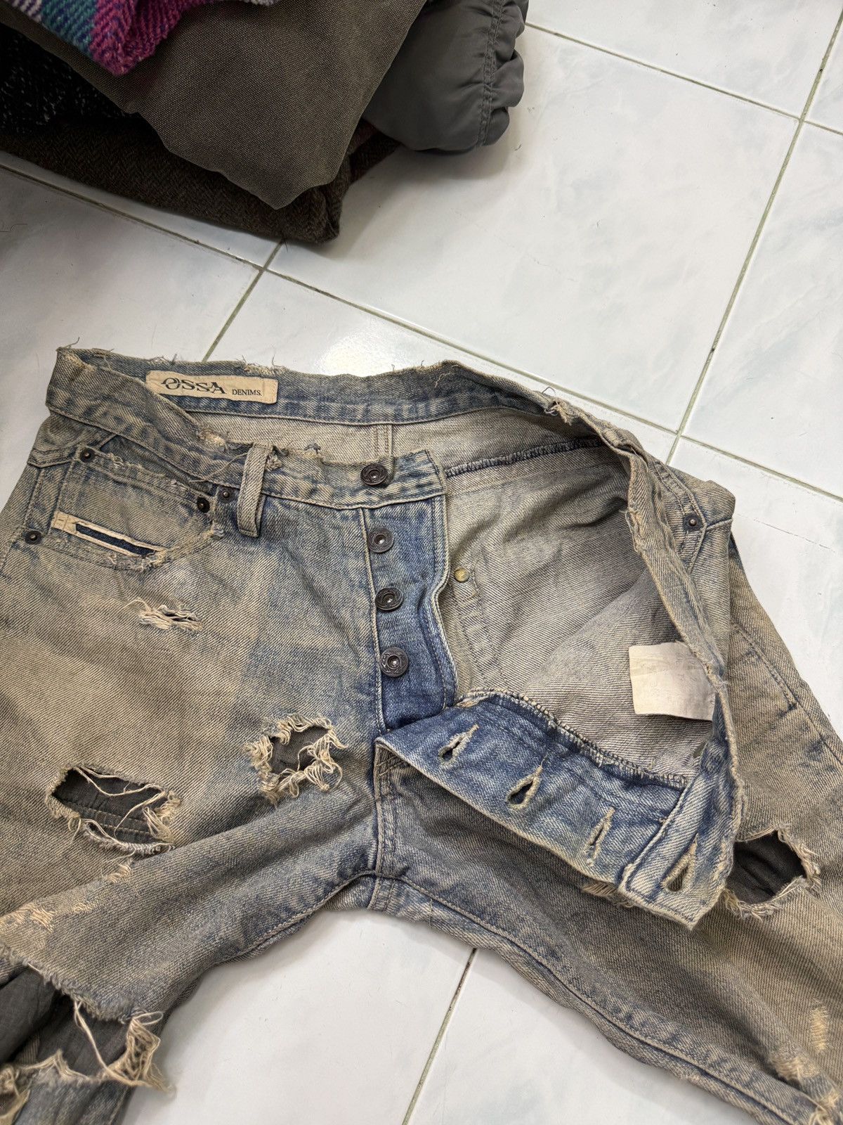 14th Addiction 🔥🔥🔥ARCHIVE OSSA MONDO RAGS PUNK JEANS Size US 32 / EU 48 - 21 Thumbnail