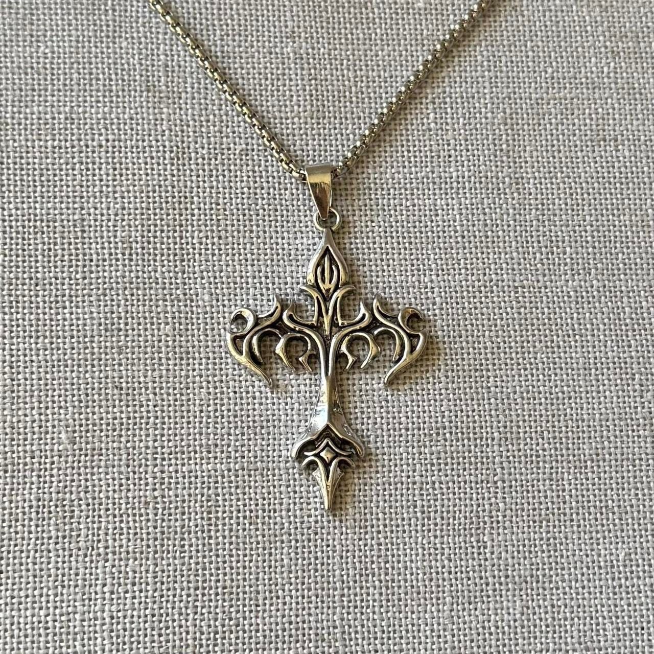 Other Y2k silver gothic cross necklace Size ONE SIZE - 1 Thumbnail