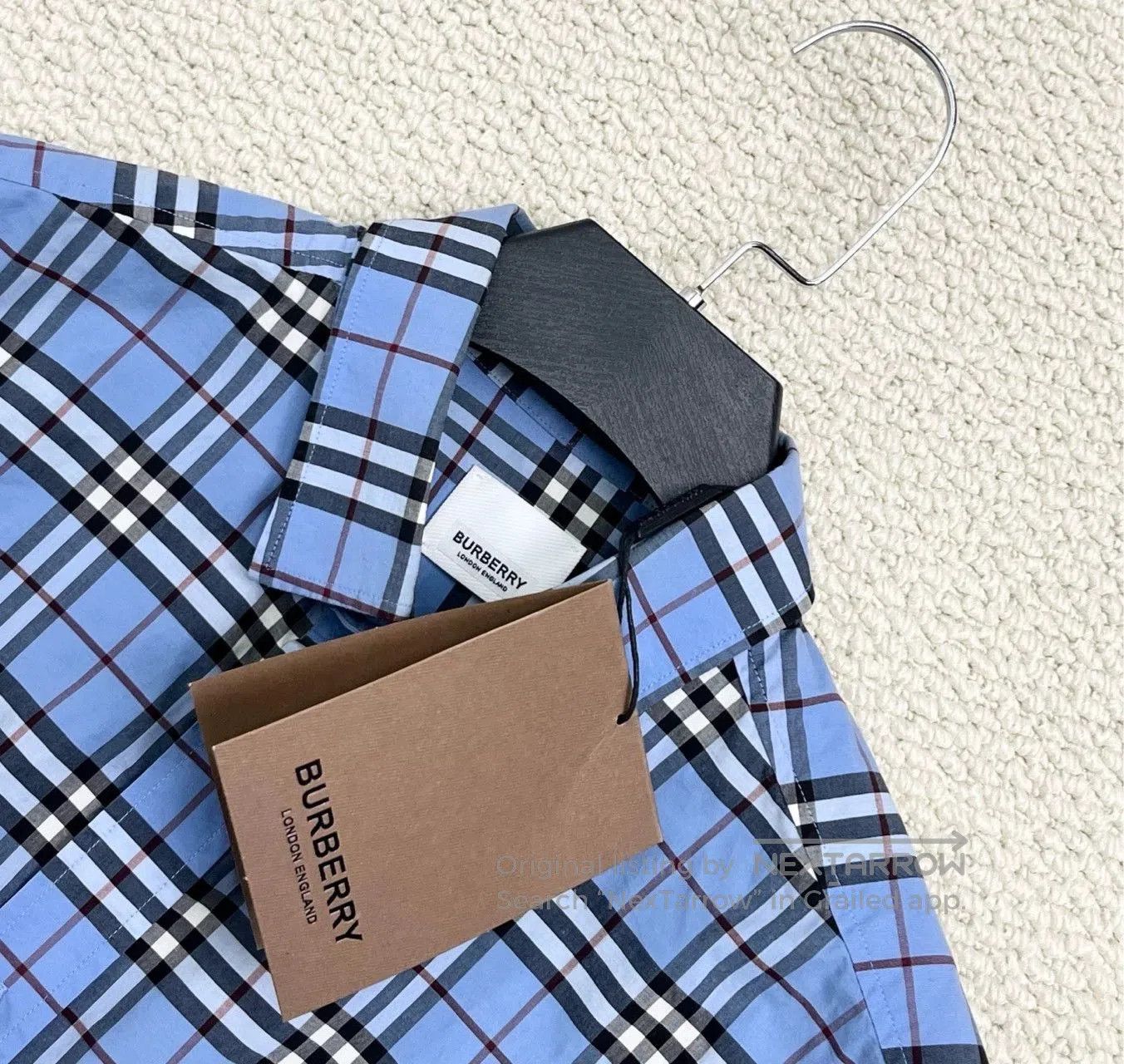 Burberry burberry blue check long sleeve shirt jacket. Size US M / EU 48-50 / 2 - 3 Thumbnail