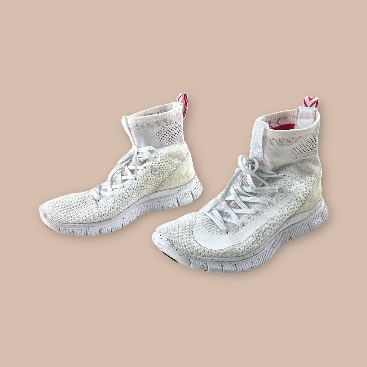 Nike Nike Flyknit Mercurial 'Triple White' Size US 5 / EU 37 - 8 Thumbnail