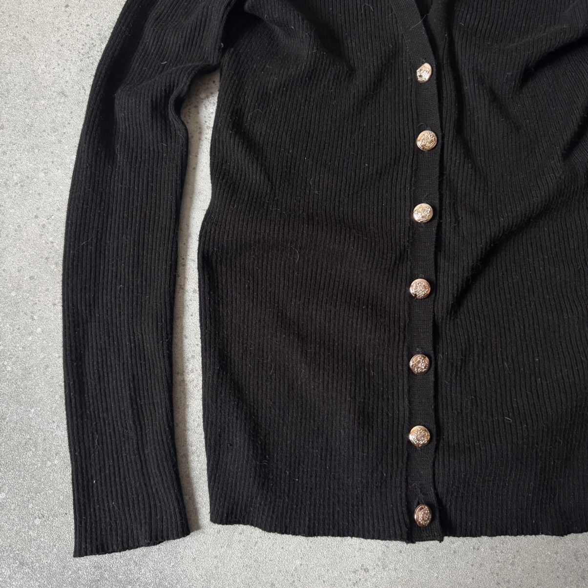 Dolce & Gabbana × Vintage Dolce & Gabbana Ribbed Cardigan with Embellished Epaulettes Size M / US 6-8 / IT 42-44 - 8 Thumbnail
