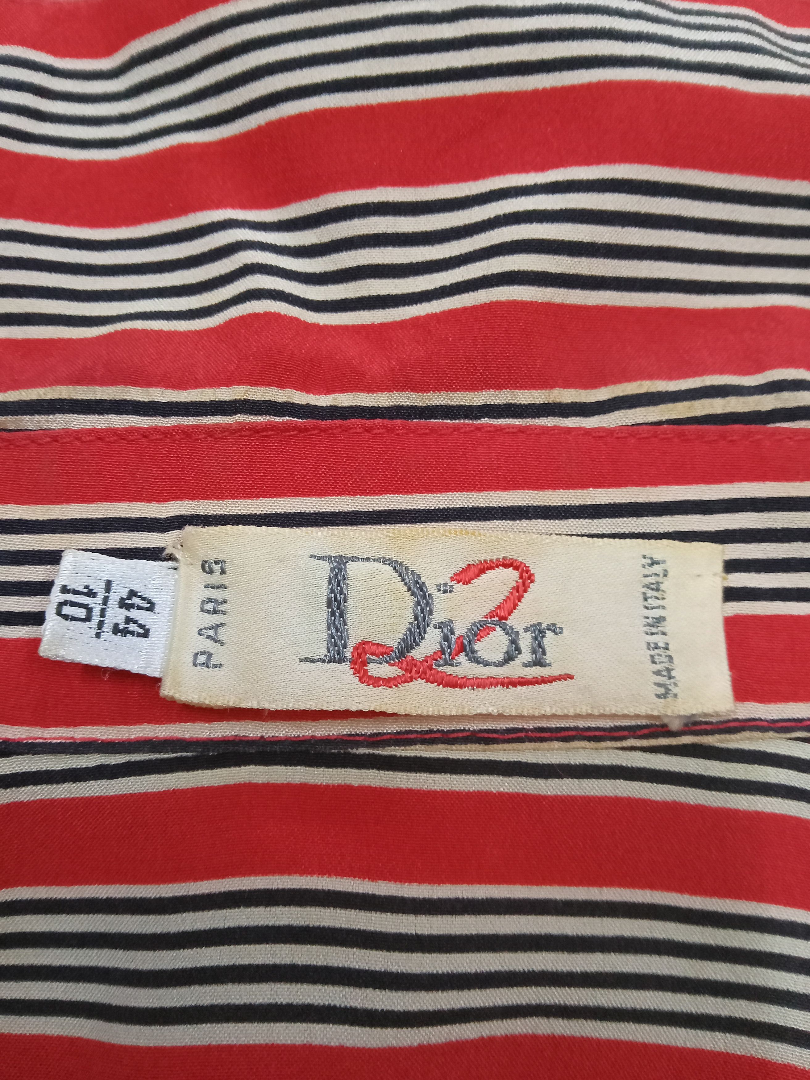 Dior × Vintage Vintage Dior Stripes Rare Button up/ Blouse Size M / US 6-8 / IT 42-44 - 3 Thumbnail